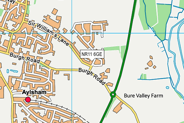 NR11 6GE map - OS VectorMap District (Ordnance Survey) NR11 6GE map - OS VectorMap District (Ordnance Survey)