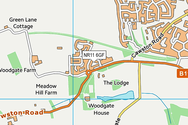 NR11 6GF map - OS VectorMap District (Ordnance Survey) NR11 6GF map - OS VectorMap District (Ordnance Survey)