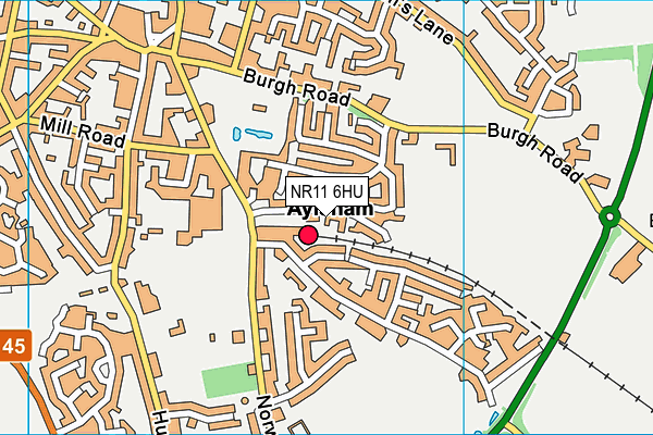 NR11 6HU map - OS VectorMap District (Ordnance Survey) NR11 6HU map - OS VectorMap District (Ordnance Survey)