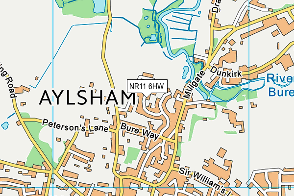 NR11 6HW map - OS VectorMap District (Ordnance Survey)