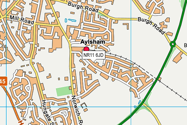 NR11 6JD map - OS VectorMap District (Ordnance Survey) NR11 6JD map - OS VectorMap District (Ordnance Survey)
