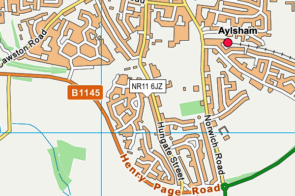 NR11 6JZ map - OS VectorMap District (Ordnance Survey) NR11 6JZ map - OS VectorMap District (Ordnance Survey)