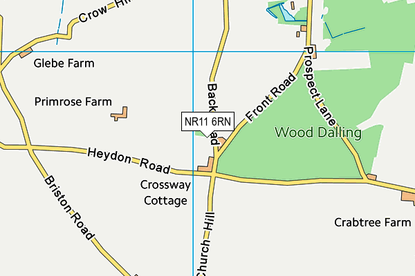 NR11 6RN map - OS VectorMap District (Ordnance Survey) NR11 6RN map - OS VectorMap District (Ordnance Survey)