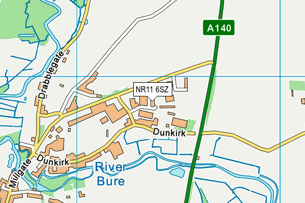 NR11 6SZ map - OS VectorMap District (Ordnance Survey)