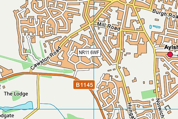 NR11 6WF map - OS VectorMap District (Ordnance Survey) NR11 6WF map - OS VectorMap District (Ordnance Survey)