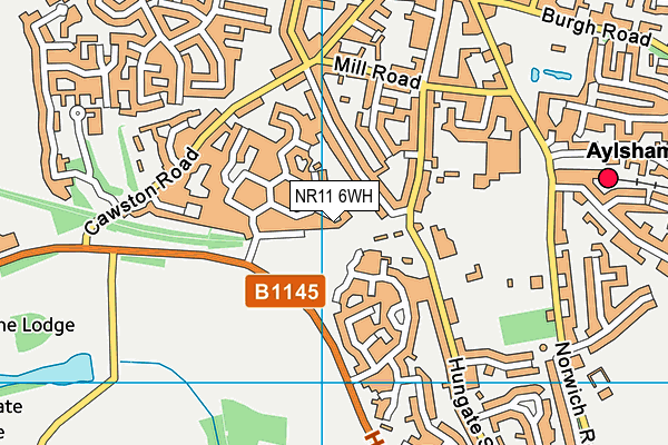 NR11 6WH map - OS VectorMap District (Ordnance Survey) NR11 6WH map - OS VectorMap District (Ordnance Survey)