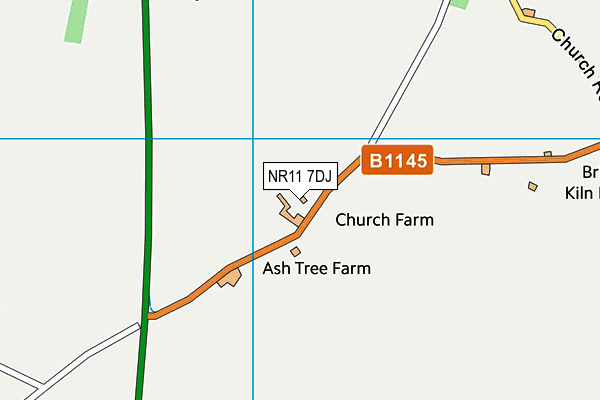 NR11 7DJ map - OS VectorMap District (Ordnance Survey) NR11 7DJ map - OS VectorMap District (Ordnance Survey)