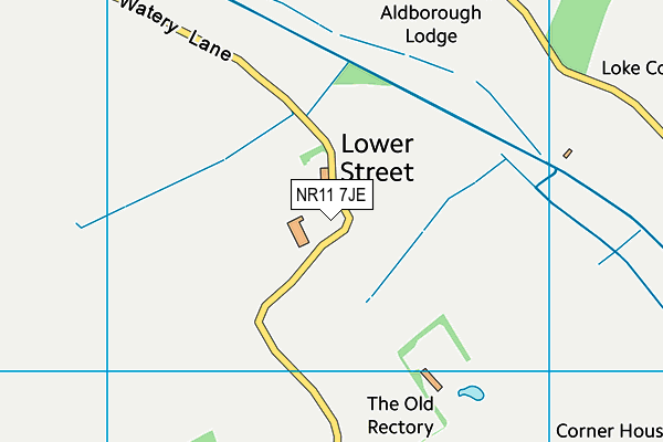 NR11 7JE map - OS VectorMap District (Ordnance Survey) NR11 7JE map - OS VectorMap District (Ordnance Survey)