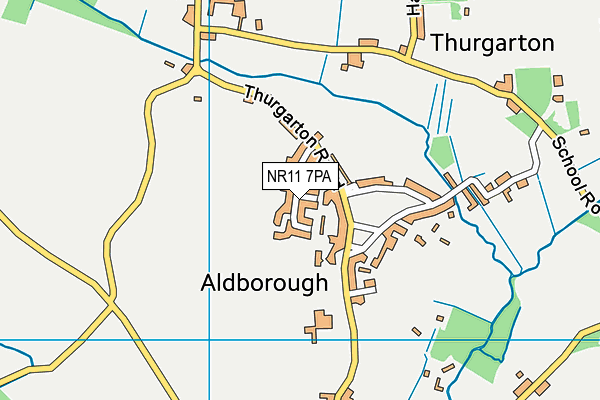 NR11 7PA map - OS VectorMap District (Ordnance Survey)