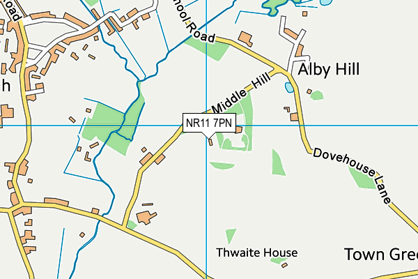 NR11 7PN map - OS VectorMap District (Ordnance Survey) NR11 7PN map - OS VectorMap District (Ordnance Survey)
