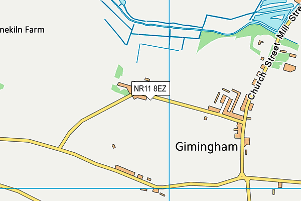 NR11 8EZ map - OS VectorMap District (Ordnance Survey)