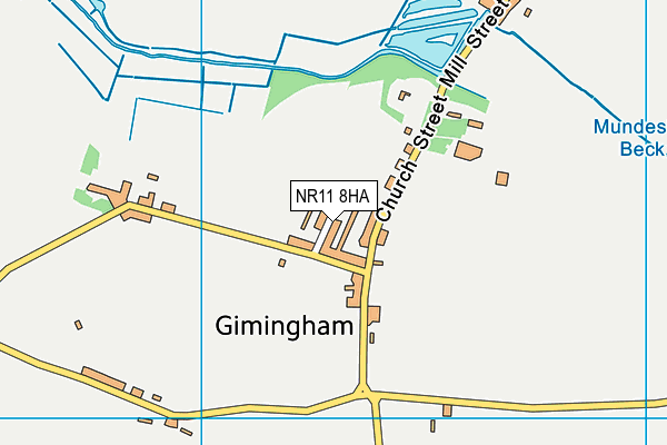 NR11 8HA map - OS VectorMap District (Ordnance Survey) NR11 8HA map - OS VectorMap District (Ordnance Survey)
