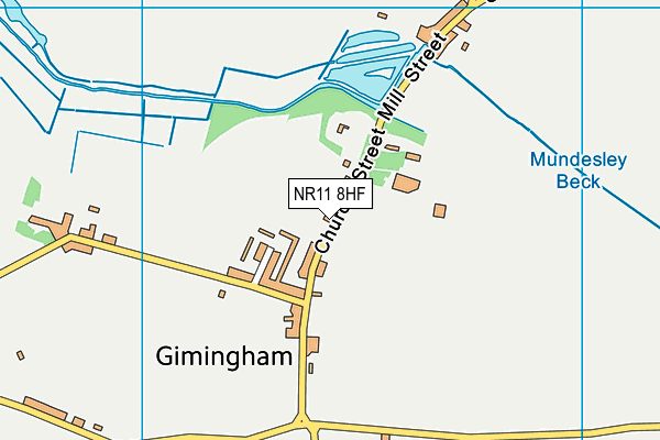 NR11 8HF map - OS VectorMap District (Ordnance Survey) NR11 8HF map - OS VectorMap District (Ordnance Survey)