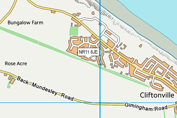 NR11 8JE map - OS VectorMap District (Ordnance Survey) NR11 8JE map - OS VectorMap District (Ordnance Survey)