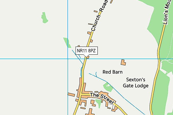 NR11 8PZ map - OS VectorMap District (Ordnance Survey)
