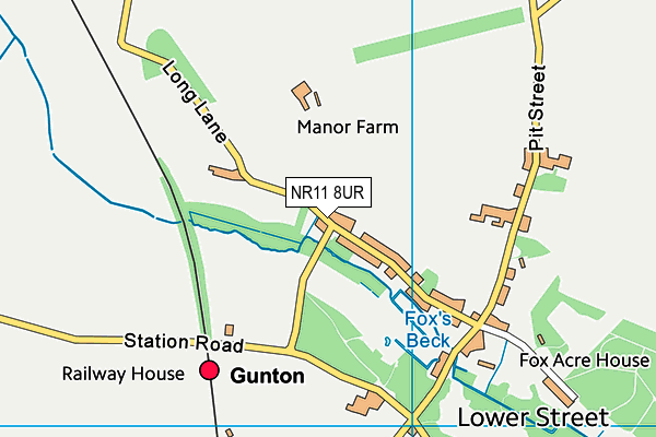 NR11 8UR map - OS VectorMap District (Ordnance Survey)