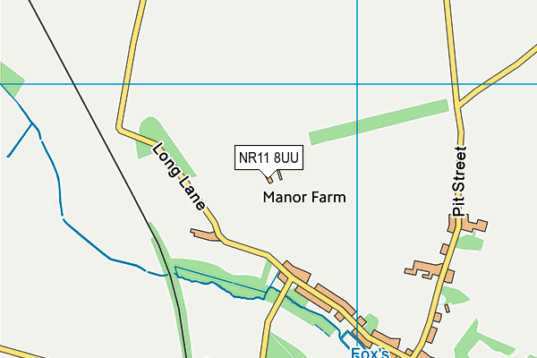 NR11 8UU map - OS VectorMap District (Ordnance Survey) NR11 8UU map - OS VectorMap District (Ordnance Survey)
