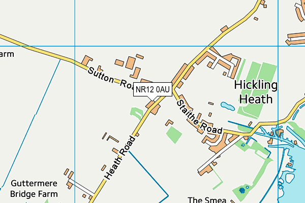 NR12 0AU map - OS VectorMap District (Ordnance Survey) NR12 0AU map - OS VectorMap District (Ordnance Survey)
