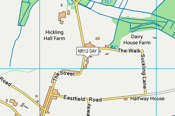 NR12 0AY map - OS VectorMap District (Ordnance Survey) NR12 0AY map - OS VectorMap District (Ordnance Survey)
