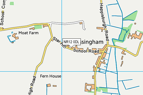 NR12 0DL map - OS VectorMap District (Ordnance Survey) NR12 0DL map - OS VectorMap District (Ordnance Survey)