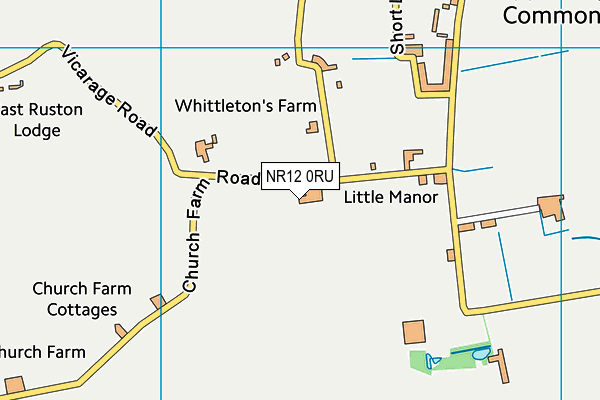 NR12 0RU map - OS VectorMap District (Ordnance Survey)