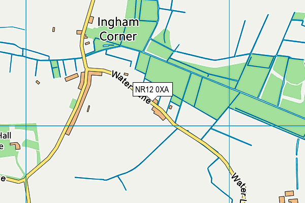 NR12 0XA map - OS VectorMap District (Ordnance Survey) NR12 0XA map - OS VectorMap District (Ordnance Survey)
