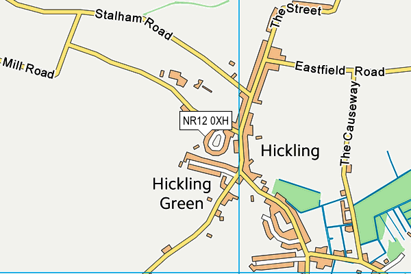 NR12 0XH map - OS VectorMap District (Ordnance Survey) NR12 0XH map - OS VectorMap District (Ordnance Survey)