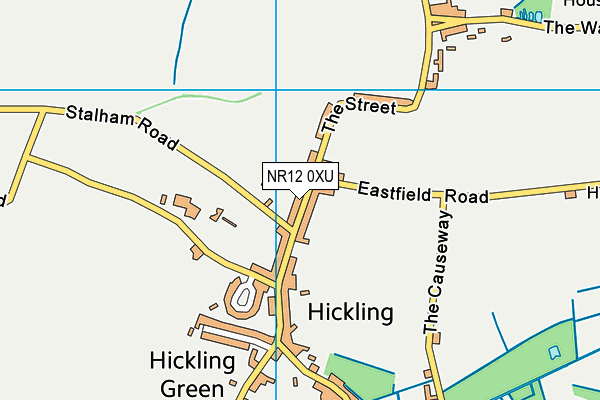 NR12 0XU map - OS VectorMap District (Ordnance Survey)