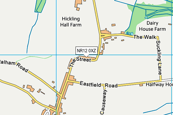NR12 0XZ map - OS VectorMap District (Ordnance Survey) NR12 0XZ map - OS VectorMap District (Ordnance Survey)