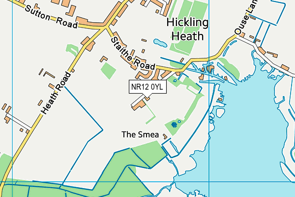 NR12 0YL map - OS VectorMap District (Ordnance Survey) NR12 0YL map - OS VectorMap District (Ordnance Survey)
