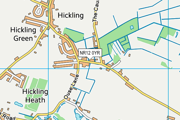 NR12 0YR map - OS VectorMap District (Ordnance Survey) NR12 0YR map - OS VectorMap District (Ordnance Survey)