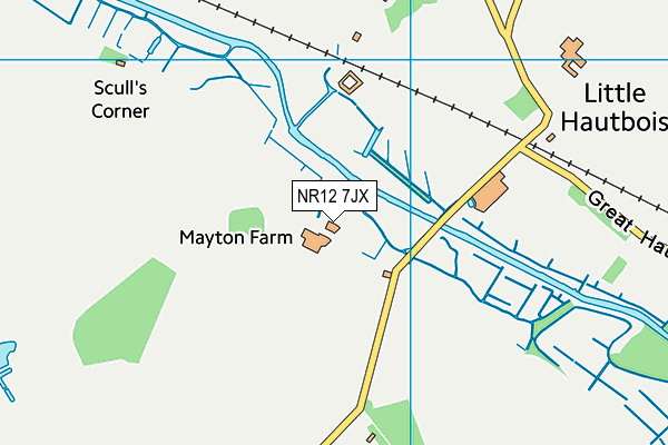 NR12 7JX map - OS VectorMap District (Ordnance Survey) NR12 7JX map - OS VectorMap District (Ordnance Survey)