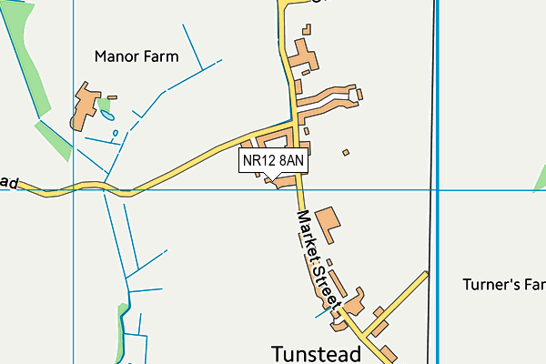 NR12 8AN map - OS VectorMap District (Ordnance Survey) NR12 8AN map - OS VectorMap District (Ordnance Survey)