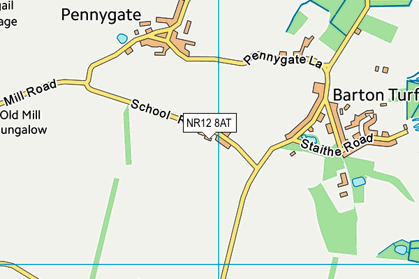 NR12 8AT map - OS VectorMap District (Ordnance Survey) NR12 8AT map - OS VectorMap District (Ordnance Survey)