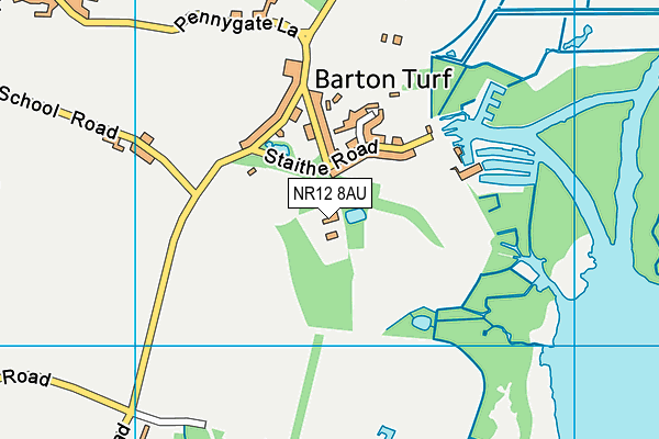 NR12 8AU map - OS VectorMap District (Ordnance Survey) NR12 8AU map - OS VectorMap District (Ordnance Survey)