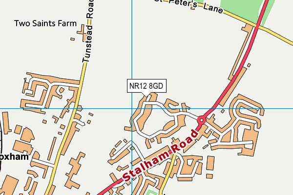 NR12 8GD map - OS VectorMap District (Ordnance Survey) NR12 8GD map - OS VectorMap District (Ordnance Survey)