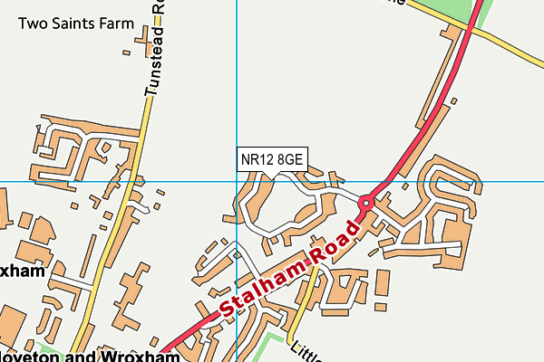 NR12 8GE map - OS VectorMap District (Ordnance Survey)