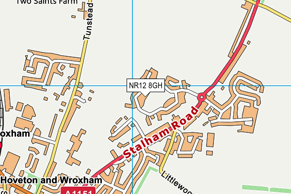 NR12 8GH map - OS VectorMap District (Ordnance Survey)