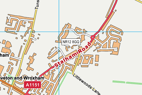 NR12 8GQ map - OS VectorMap District (Ordnance Survey) NR12 8GQ map - OS VectorMap District (Ordnance Survey)