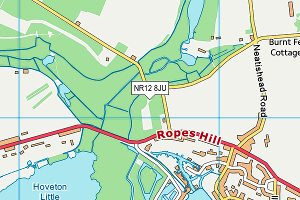 NR12 8JU map - OS VectorMap District (Ordnance Survey) NR12 8JU map - OS VectorMap District (Ordnance Survey)