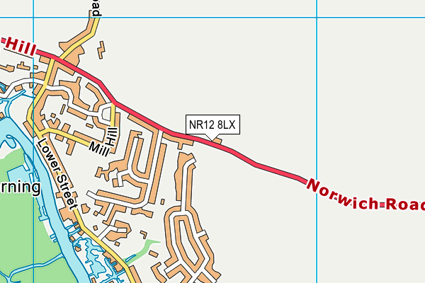 NR12 8LX map - OS VectorMap District (Ordnance Survey) NR12 8LX map - OS VectorMap District (Ordnance Survey)