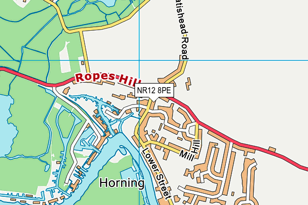NR12 8PE map - OS VectorMap District (Ordnance Survey) NR12 8PE map - OS VectorMap District (Ordnance Survey)