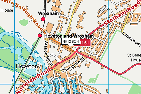 NR12 8QH map - OS VectorMap District (Ordnance Survey)