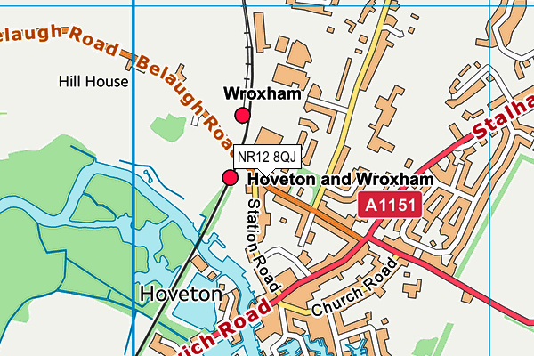 NR12 8QJ map - OS VectorMap District (Ordnance Survey)