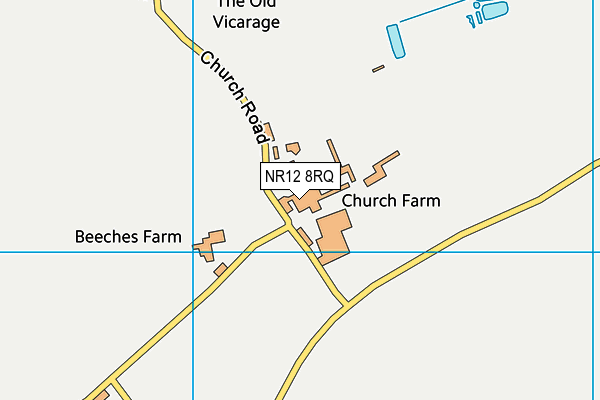 NR12 8RQ map - OS VectorMap District (Ordnance Survey) NR12 8RQ map - OS VectorMap District (Ordnance Survey)