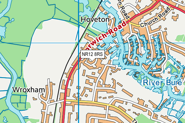 NR12 8RS map - OS VectorMap District (Ordnance Survey) NR12 8RS map - OS VectorMap District (Ordnance Survey)