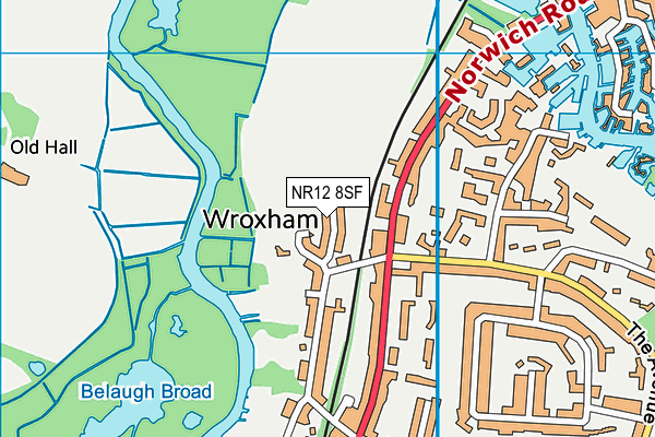 NR12 8SF map - OS VectorMap District (Ordnance Survey)