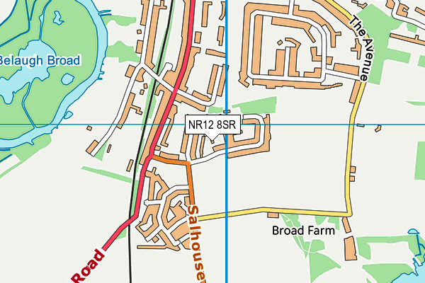 NR12 8SR map - OS VectorMap District (Ordnance Survey) NR12 8SR map - OS VectorMap District (Ordnance Survey)
