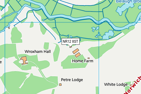 NR12 8ST map - OS VectorMap District (Ordnance Survey) NR12 8ST map - OS VectorMap District (Ordnance Survey)