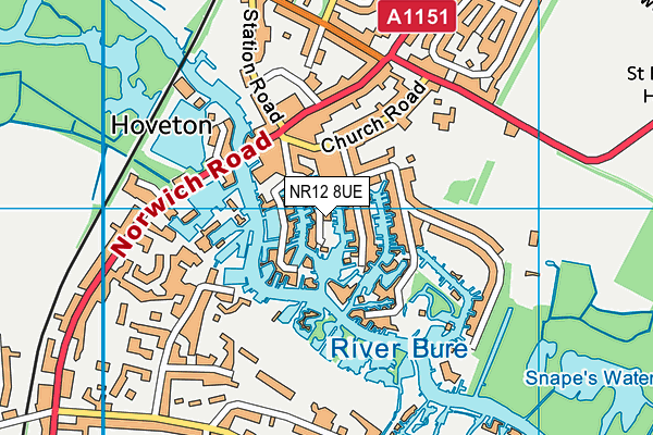 NR12 8UE map - OS VectorMap District (Ordnance Survey) NR12 8UE map - OS VectorMap District (Ordnance Survey)